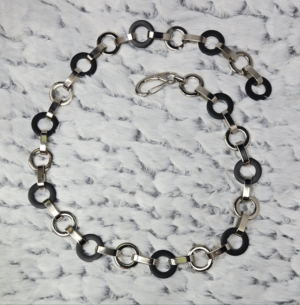 Spain Black and Silver Chain Belt Or Necklace